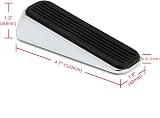 H&S 2pk Stainless Steel Door Wedge Stopper Heavy Duty Metal Rubber Bumper view 5
