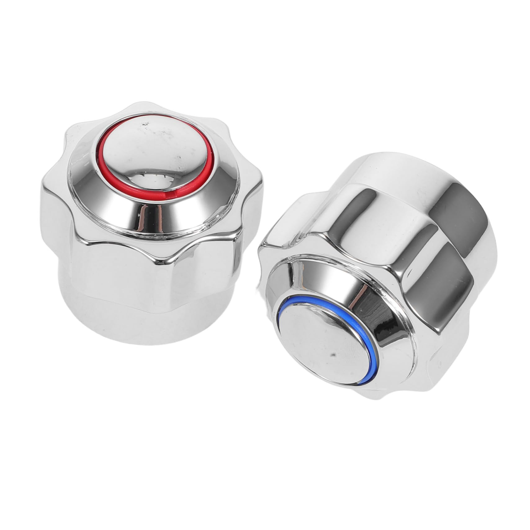 Toddmomy 2 Stück Wasserhahngriff Ersatzset Galvanisiert Für Warm Und Kaltwasser Küchen Und Badarmatur Handgriff Praktische Bedienung