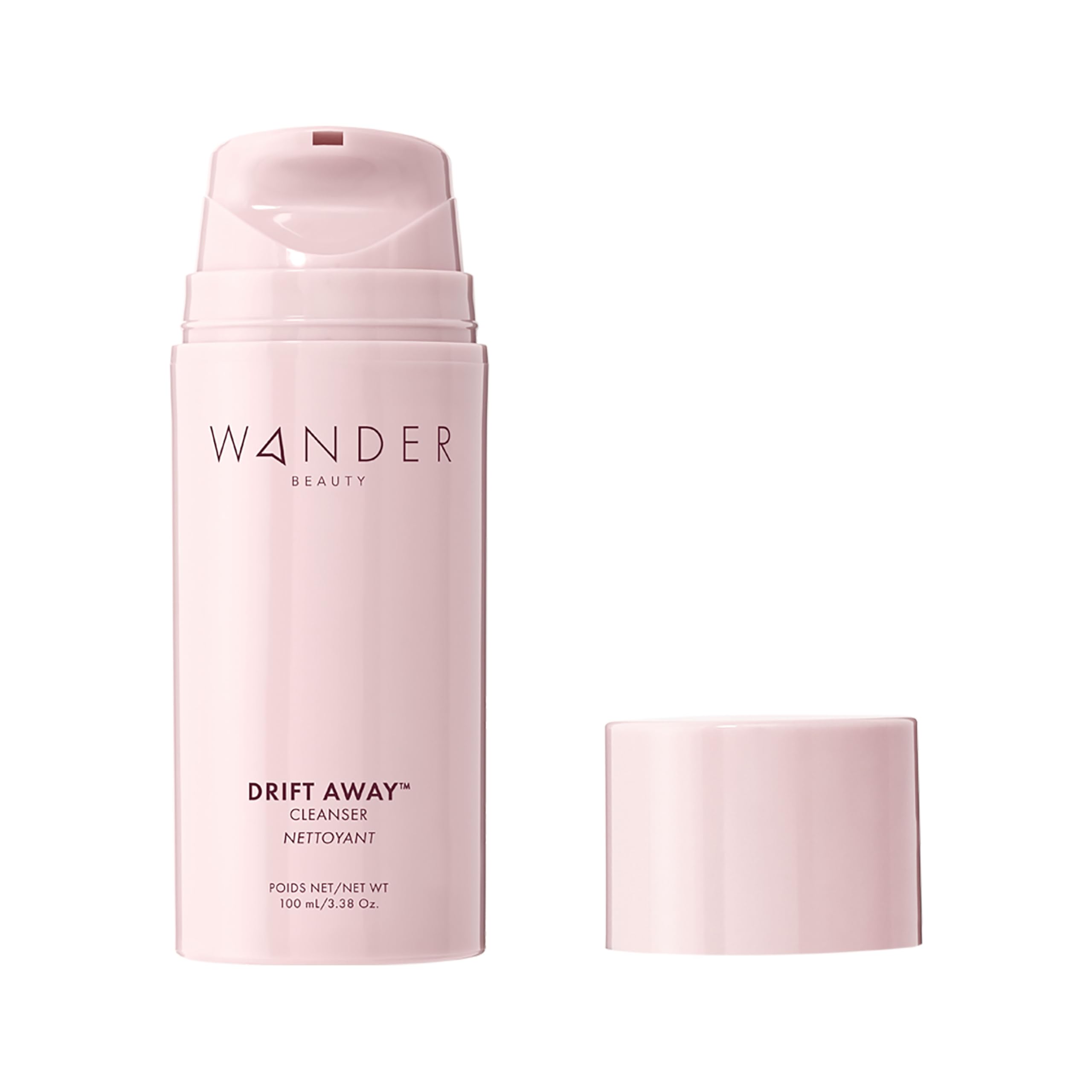 Wander Beauty Drift Away Face Cleanser - Reviving Foaming Cleanser Gently Removes Makeup & Impurities - Antioxidant-Rich Anti Aging Face Wash With Guava, Acai & Sea Kelp - Non-Stripping Creamy Formula