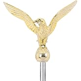 BMFTRRI Eagle Flag Pole Ball Topper Ornament - Aluminum Alloy Eagle Finial-1/2-13UNC Threading Fit 20/25/30Ft Telescoping/Sectional Flagpoles Outside House
