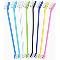 Newday Dog Toothbrush Set of 8 - Dual Headed, Dental Hygiene Convenient Soft Toothbrush to Clean pet Teeth, Dog Tooth Brushes