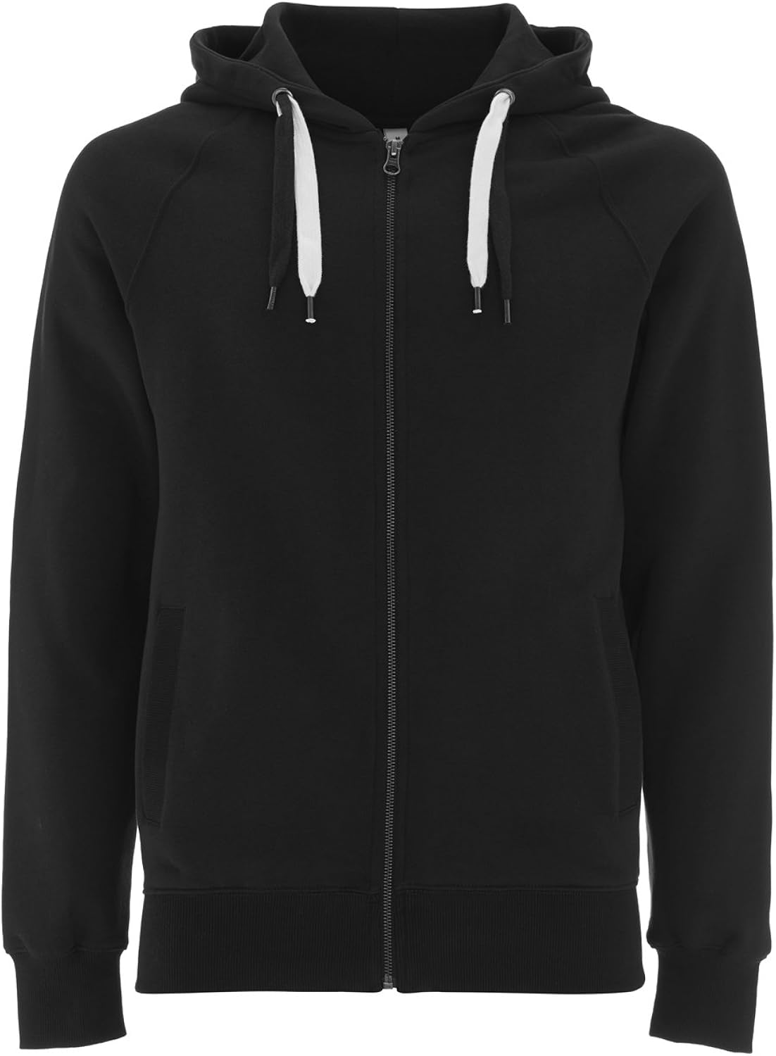 Mens Zipper Zip Up Cotton Hooded 