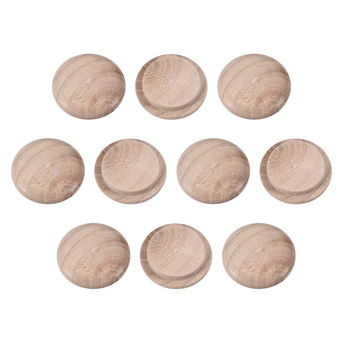 sourcing map Wood Button Top Plugs 20mm (7/9") Cherry Hardwood Furniture Plugs 25 Pack