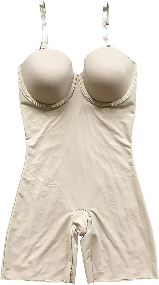 red hot spanx strapless cupped bodysuit