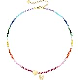 Treasure Bender Valentines Day Gifts for Kids Classroom - Colorful Beaded Initial Necklaces for Girls Kids Women Teen Girl Gifts Trendy Stuff 5 6 7 8 9 10 Year Old Girl Birthday Gift