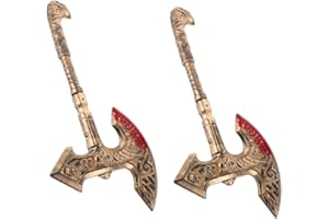 Healvian Viking Fake Axe Props Plastic Retro Medieval for Costume Party Halloween Role Play Accessories