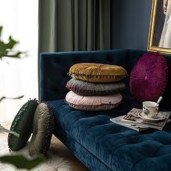 vctops Velvet Soft Round Chair Pads Cute Gradient