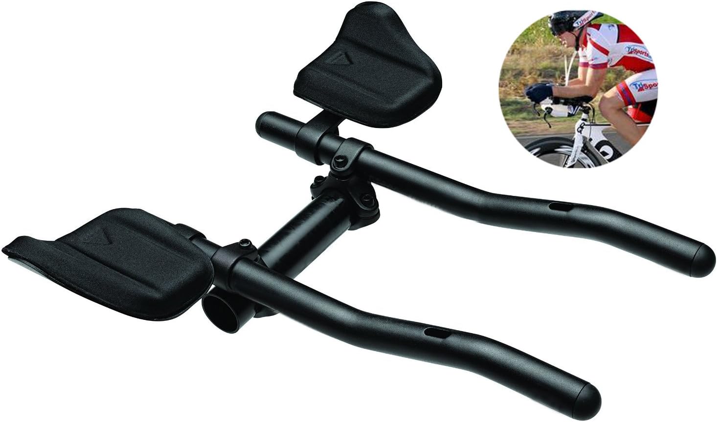 Design T1 + Extension Black T6061 Alloy Triathlon Aerodynamic Position