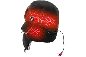 USB Heated Hat | Wind-Resistant Warm with Ear Flaps,Cold Winter Heated Trapper Hat - for Cycling Walking Commuting Fishing