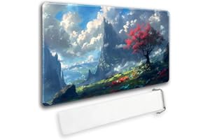 MATPYOS Durable MTG Playmat TCG Playmat with Zone and Locking Edges for MTG Gaming - Includes Waterproof Storage Bag (playmat (49),Without Zone)