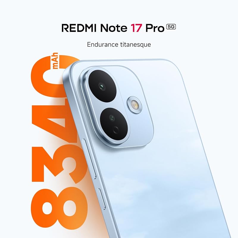 REDMI Note 17 Pro 5G, Smartphone 8+512 Go, Noir, Batterie 8340 mAh