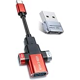 Small USB C HUB for Laptop, USB C Dongle for MacBook Pro, XPS | 60W Fast Charging USB C Docking Station, USB C Splitter for iMac, iPhone 17, XPS. with usb a to c adapter