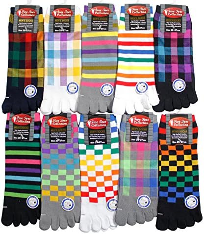 靴下 5本指ソックス メンズ 10足セット ビビットカラーシリーズ