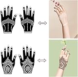 XMASIR 20 Pieces Temporary Tattoo Hand Stencils Kit for Women Girls view 5