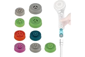 Hibbent 9 PCS Water Flow Restrictor 1.5/1.75/2.0/2.5/3.0 GPM Set, Shower Flow Control Valve Shower Water Flow Reducer, Shower Flow Reducer Limiter Regulator for Fixed Shower Head or Handheld Shower