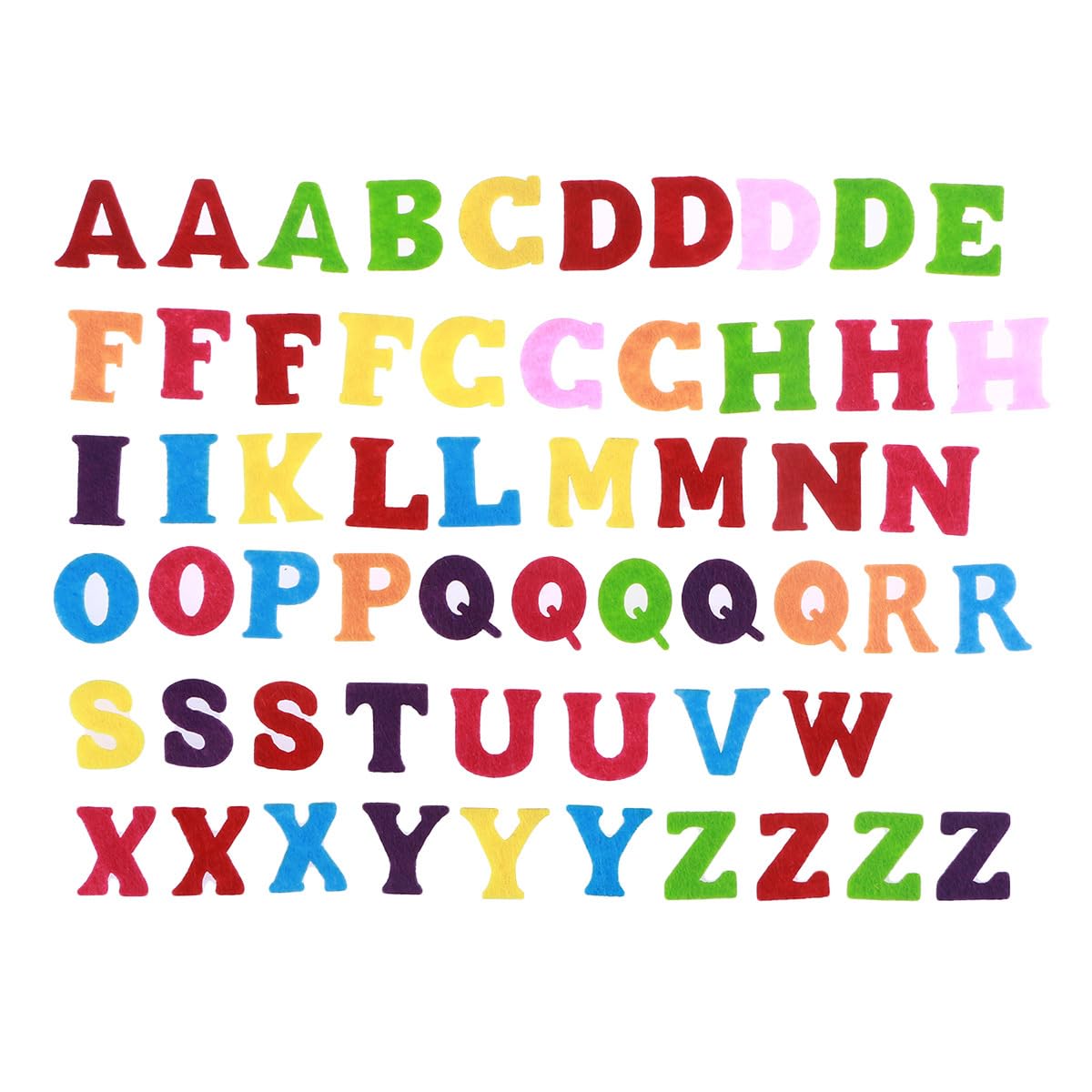 SKISUNO Felt Alphabet Letters for Crafts 50Pcs Non-Woven Fabric Felt ABCs for DIY Kids Toys Party Decoration Sewing and Gluing Projects