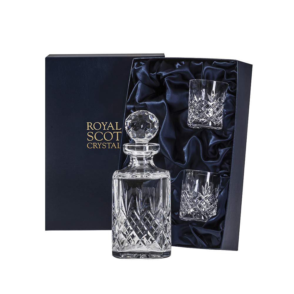 Royal Scot Crystal Edinburgh Crystal Decanter and Tumblers Set