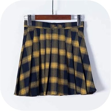 yellow plaid shorts womens