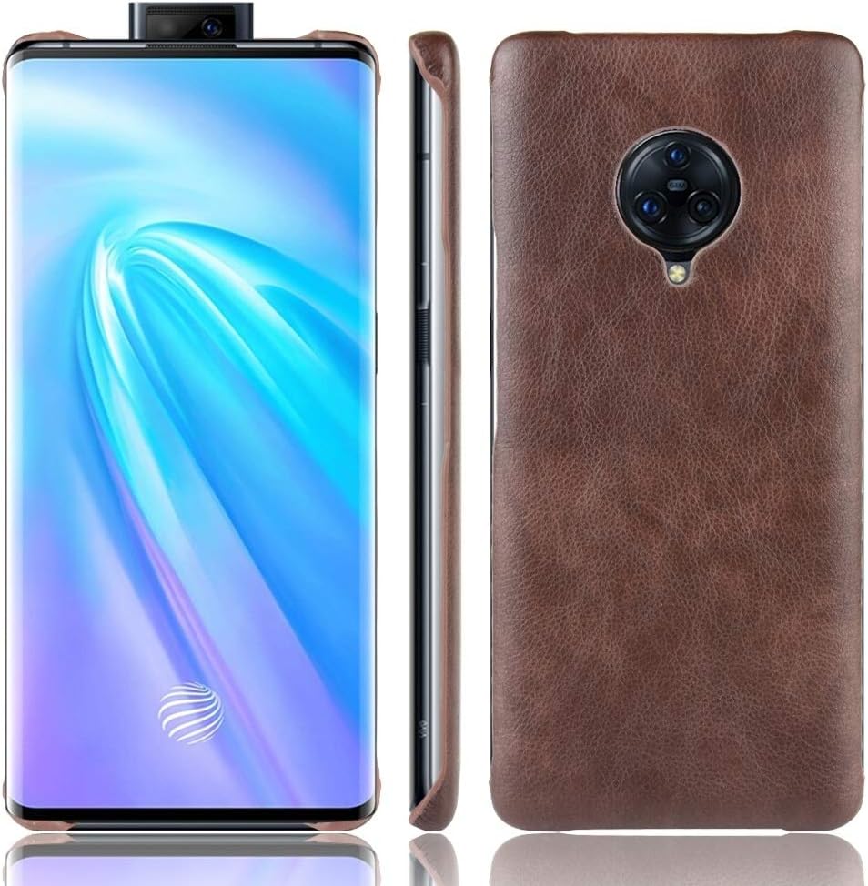 Ruanmaoshi Mobile Products for Vivo NEX 3 Shockproof Litchi Texture PC + PU Case(Black) (Color : Brown)