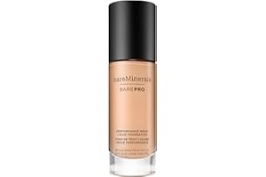 bareMinerals Barepro Performance Wear Liquid Foundation SPF 20, Breathable Makeup for Face, Full Coverage, 24HR Wear, Natural Matte Finish, Vegan (Natural 11)