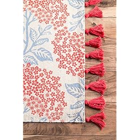 nuLOOM Thomas Paul Printed Flatweave Cotton Fabled Whale Runner Rug, 2' 8" x 8', Multi 61OfgBIxdTL