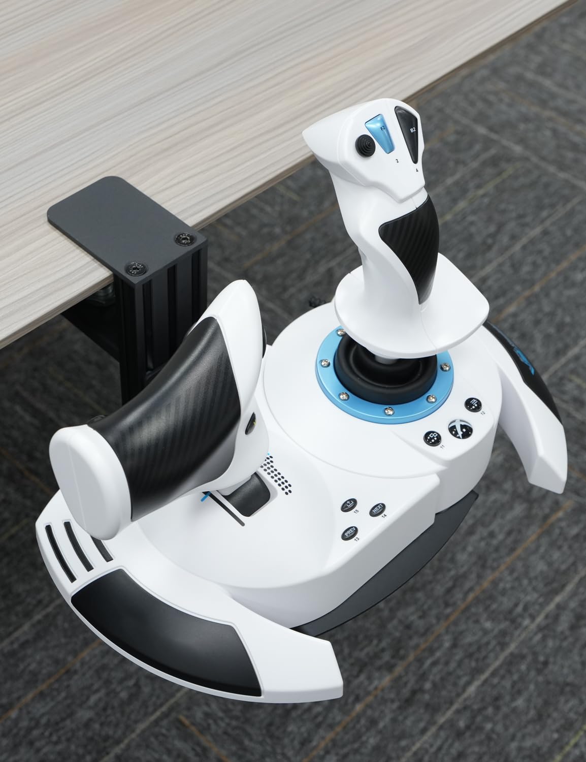 VTUIFBT Quick Release Desk Mount Holder Compatible with Thrustmaster SimTask Farmstick, T-Flight Hotas One, T-Flight Hotas 4, T-Flight Hotas X Hotas, T16000M FCS, TCA Sidestick