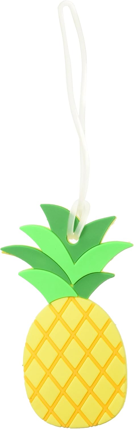 Kate Aspen Pineapple Luggage Tag, Yellow and Green: Kitchen & Dining