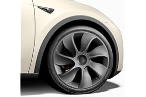 AMTSLHC Wheel Covers 19 Inch for Tesla Model Y Accessories 2024 2023 2022 2021 Matte Black ABS Hubcaps 4 Pcs Compatible with Tesla Molde Y Rim Protector Replacement Wheel Cover（Not Fit for Model Y Juniper）