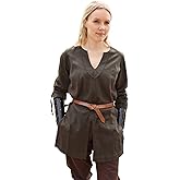 Battle-Merchant – Medieval Tunic Ylva for Women, Fitted Shieldmaiden Outfit for LARP, Viking & Pirate Cosplay, Reenactment