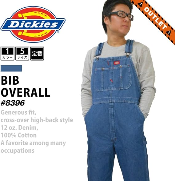Amazon アウトレット ディッキーズ オーバーオール サロペット デニム メンズ レディース 96 色 Stone Wash サイズ 38 作業服 通販