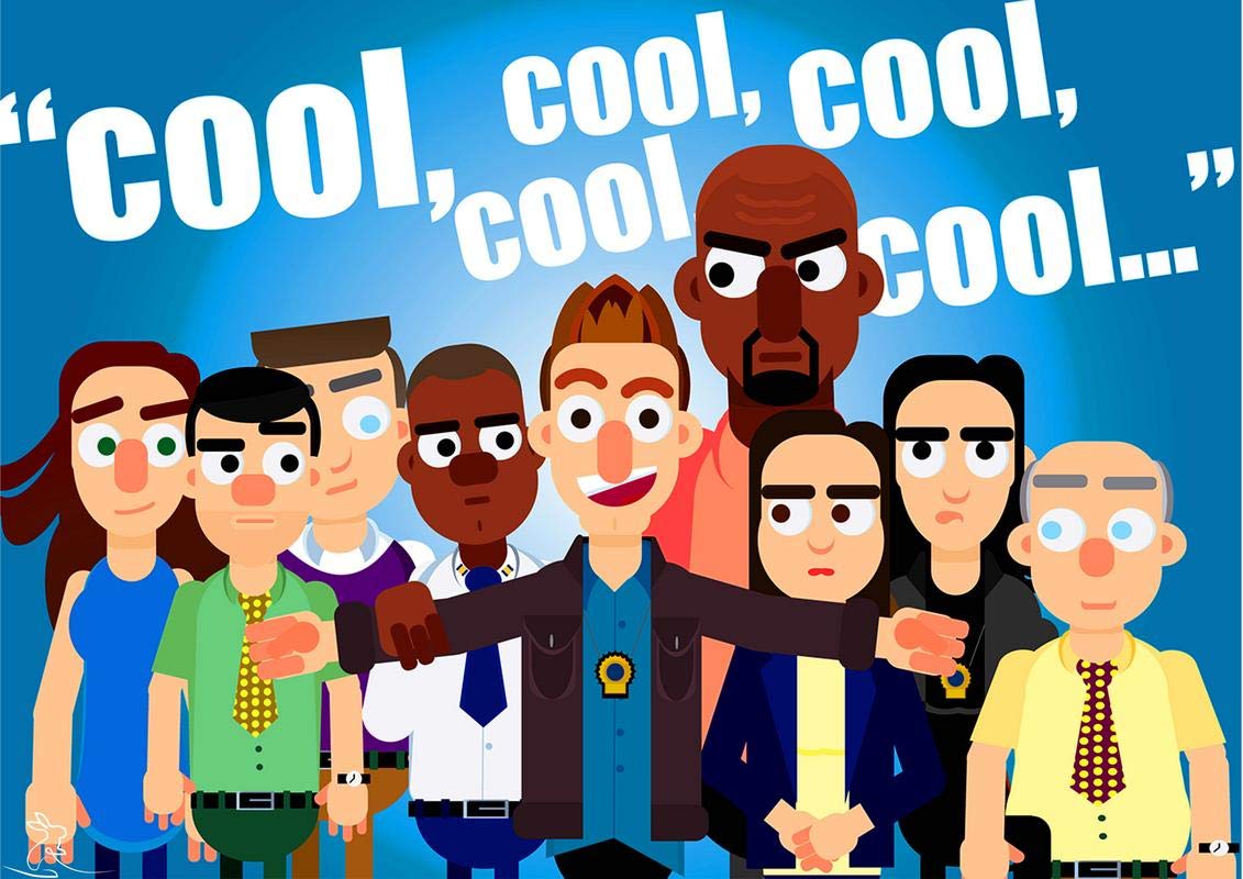 Dark Bunny Posters Brooklyn Nine Nine Poster Brooklyn 99 B99 Cool Wall Posters For Home Decor A3 Size 12x18 Inches 300gsm Amazon In Home Kitchen