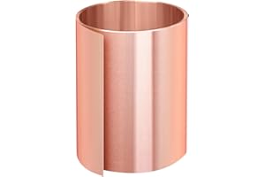 YuJingKey Copper Foil Sheet Roll, 6in x 5Ft Copper Sheet, 0.2mm Copper Flashing for House Repair & DIY Projects