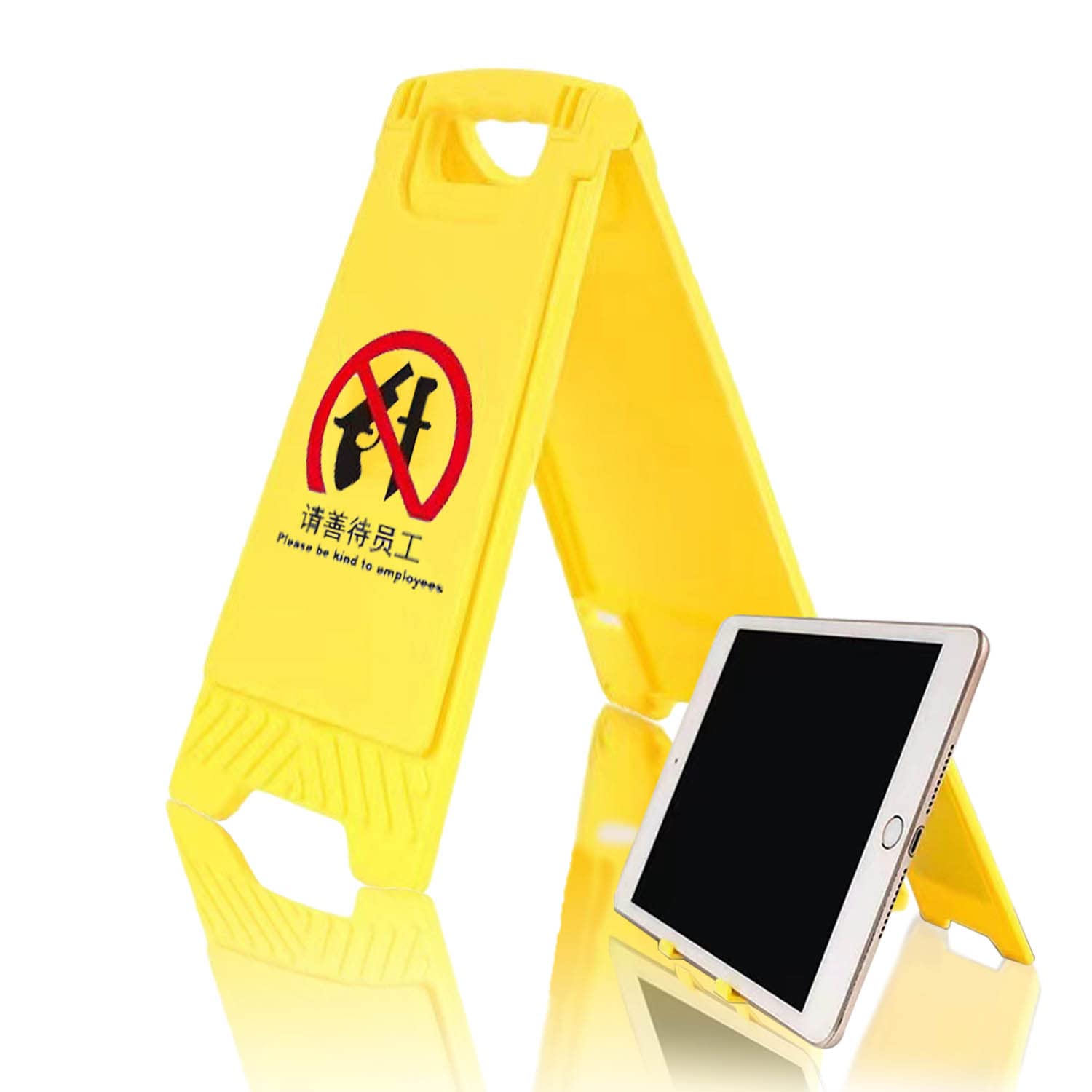 WUBAYI Mobile Phone Stand with Vanity Mirror, Portable Mobile Phone Holder with Vanity Mirror Attached Desk Accessory,Funny Birthday