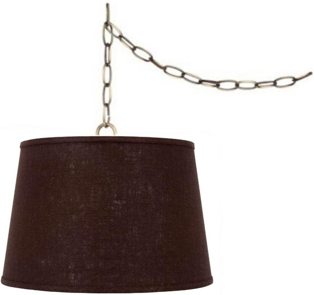 Upgradelights Swag Lamp Light Pendant Plug In Chain Hung Lamp