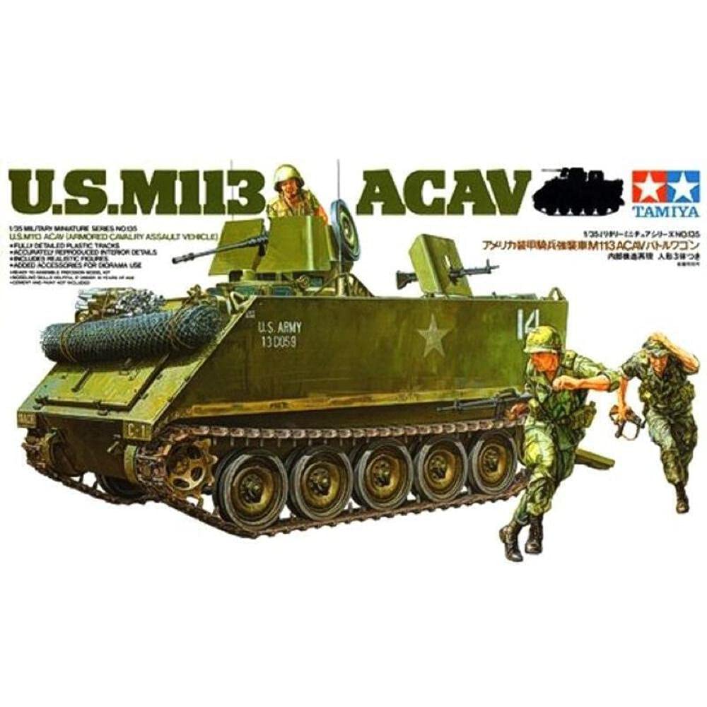 TAMIYA 300035135-1:35 US M113 ACAV Storm Attack (3), Green