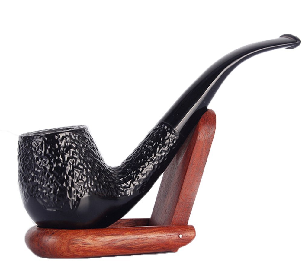 Portable Fashion Wooden Pipe Ebony Wood Handmade Smoking Pipe New Gifts.