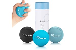 RYACO 3PCS Hand Exercise Gel Stress Balls Set, Soft & Hard Gel Balls Set of 3 for Adults - Anxiety Relief, Resistance Trainin