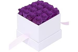 ANLUNOB Christmas Gift Preserved Rose Gifts for Women Mom Girlfriend Forever Rose in Box Fresh Flowers Prime Forever Flowers Bouquet Thanksgiving Christmas Valentine's Day Birthday Mother's Day