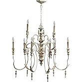 Quorum 6006-9-70 Salento Chandelier, 9-Light, 540 Total Watts, Persian White