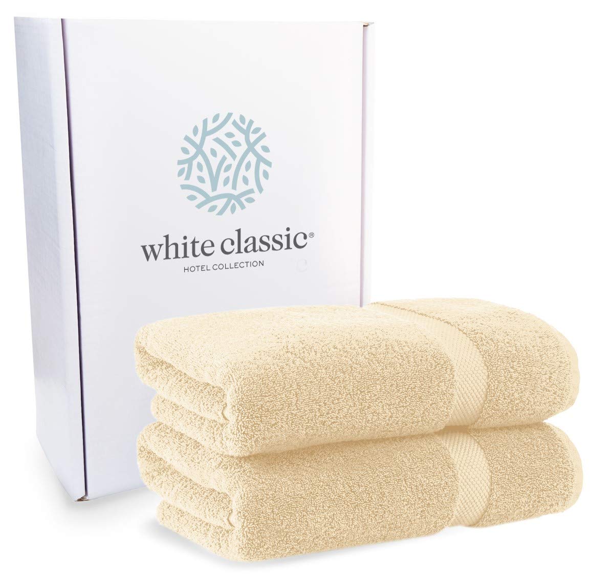 White Classic Luxury Bath Towels 680 GSM, Cotton Hotel Towel 27x54 4