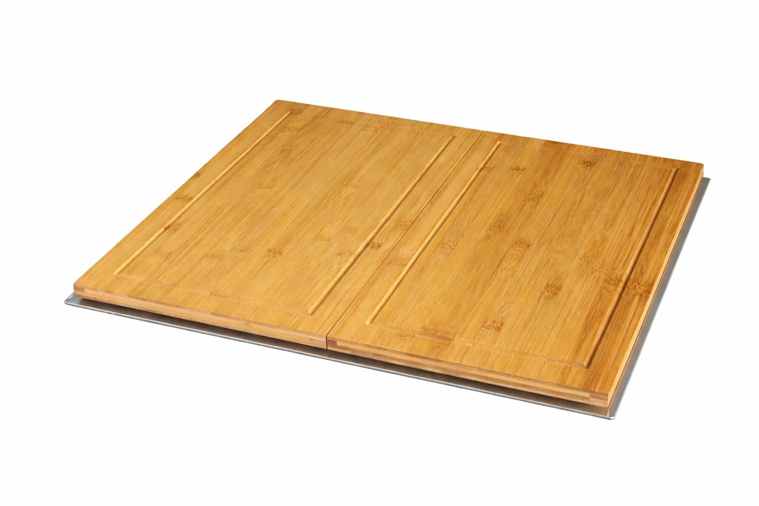 Stove Cover Plate, Chopping Boards made of Bamboo 50 x 28 cm, Pack of 2