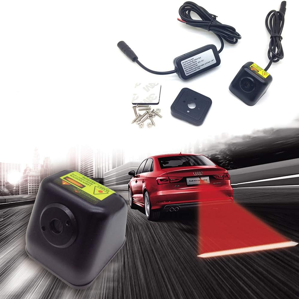 Universal 12V 24V Auto Car Laser Fog Light Rear Anti-Collision Driving Safety Signal Warning Lamp Braking Parking Warning Light