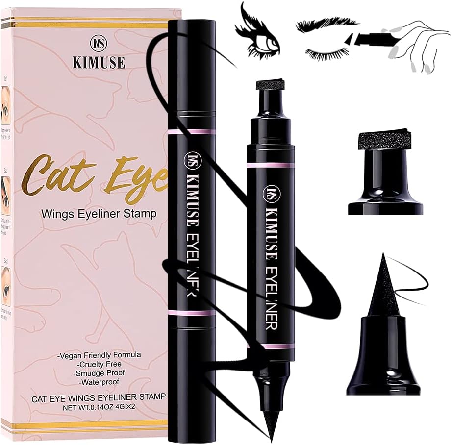 KIMUSE Winged Eyeliner Stamp-2 Waterproof Smudge-Proof Black