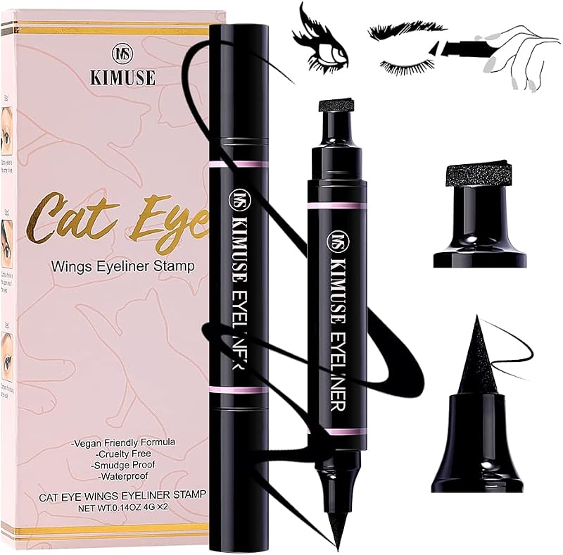KIMUSE Winged Eyeliner Stamp-2 Waterproof Smudge-Proof Black