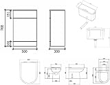 VeeBath Linx 1050 Vanity Unit Set, Wash Basin & WC Toilet Pan - White view 8