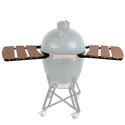 Kamaster Large Big Green Egg Side Shelves 3 Slat Grill Mates Large Green Egg Accessories Kamado Grill Parts Replacement Hdpe Grill Smoker Accessories