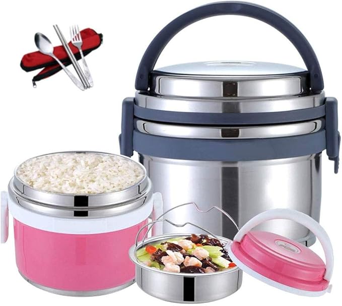 ZJZCDZJLFH Thermal Stainless Steel Lunch Box Container, Double layer