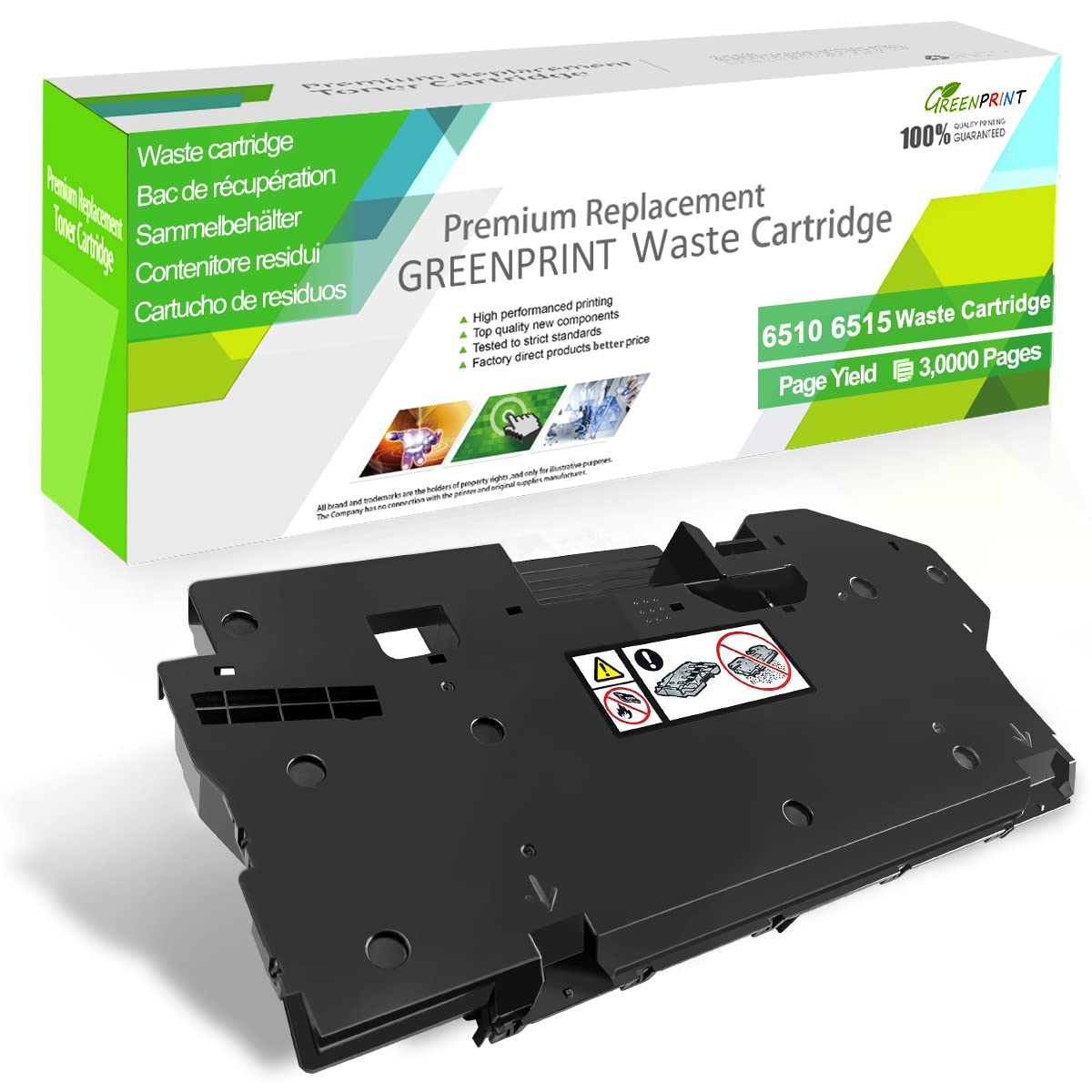 108R01416 Waste Toner Cartridge Collection Container Box Contenitore Residui Cartuccia di Recupero Scorie 30000 Pages for Xerox Phaser 6510, WorkCentre 6515 VersaLink C600 C605 C500 C505 Printers