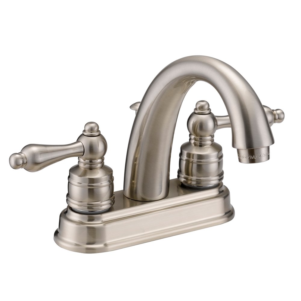 Designers Impressions Satin Nickel Lavatory Bathroom Vanity Faucet