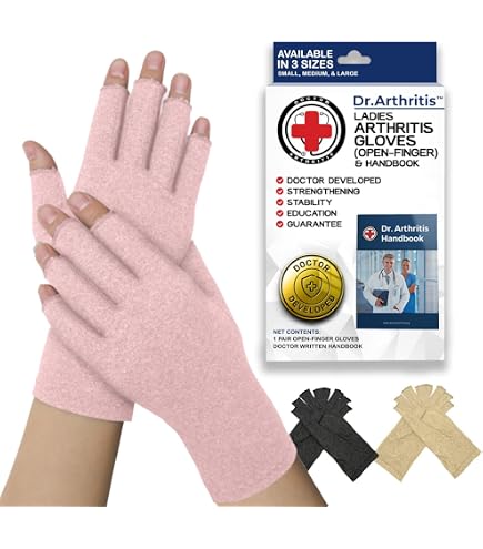 Mueller Guanti A Compressione Per Polso - Taglia M (19-21,6 Cm), Coppia, Beige, Per Tunnel Carpale E Dolori - 4